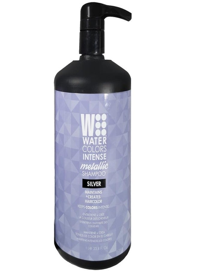 Watercolors Intense Metallic Color Depositing Sulfate & Paraben Free Shampoo, Maintains & Enhances Haircolor - Silver 33.8 oz - Image 2